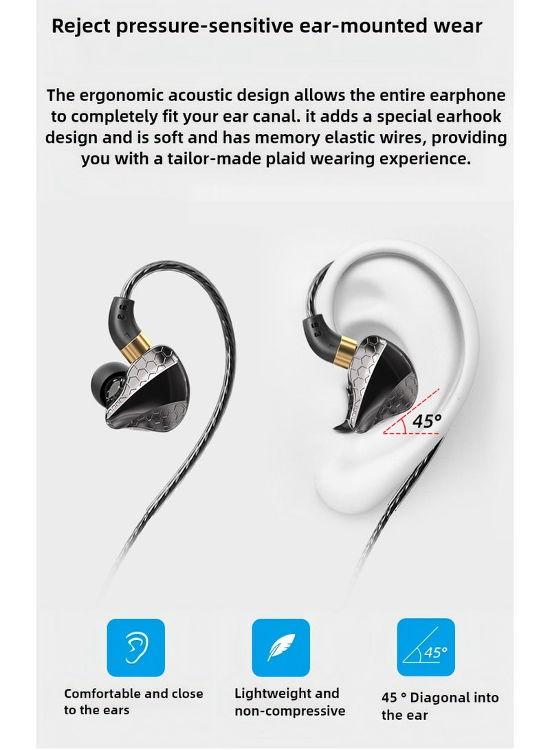 Type C Wired Headphones, Deep Bass USB C Earbuds, High Resolution Noise Canceling in Ear ,Sport Stereo Sound Noise Reduction for Running Gym Workouts ,Headphone for Huawei Samsung Honor Xiaomi iPhone 15 iPhone 16 iPhone 17 Series - view 3