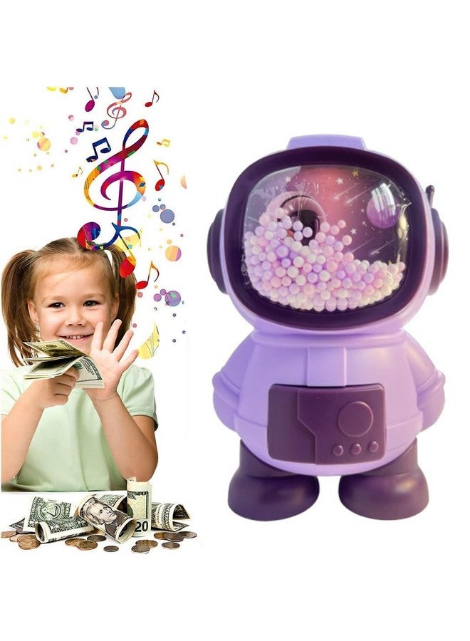Ngel Cartoon Design Plastic Piggy Bank || Creative Cute Money Bank || Coin Saving Bank for Boys & Girls (Pack of 1) (Astronaut - Purple) - Image 4