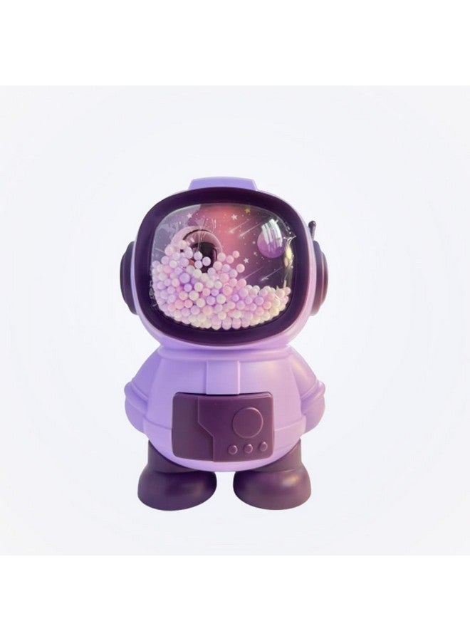 Ngel Cartoon Design Plastic Piggy Bank || Creative Cute Money Bank || Coin Saving Bank for Boys & Girls (Pack of 1) (Astronaut - Purple) - Image 1
