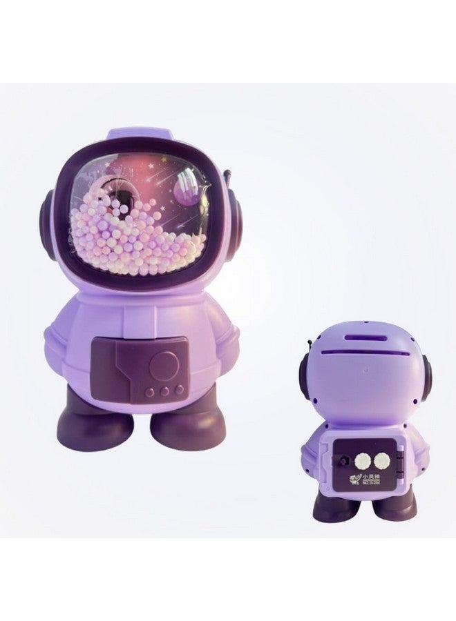 Ngel Cartoon Design Plastic Piggy Bank || Creative Cute Money Bank || Coin Saving Bank for Boys & Girls (Pack of 1) (Astronaut - Purple) - Image 2