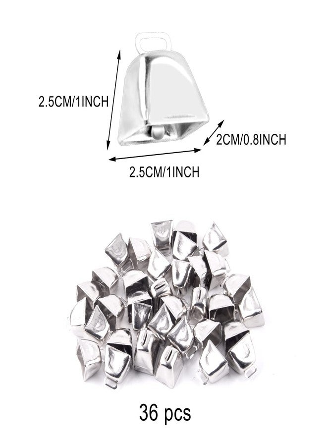 Quacoww 36 Pieces Christmas Jingle Bells Metal Cow Bells Craft Bells Small Bell Mini Bells DIY Bells for Wreath, Holiday Home and Hanging Christmas Wind Chimes Making - Image 2