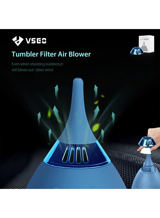 VSGO Camera Air Blower with Filter Compressed Air for for Nikon, Sony, Canon Lens and Sensor Cleaning, Tumbler Design Blue (V-B012E) - Image 3