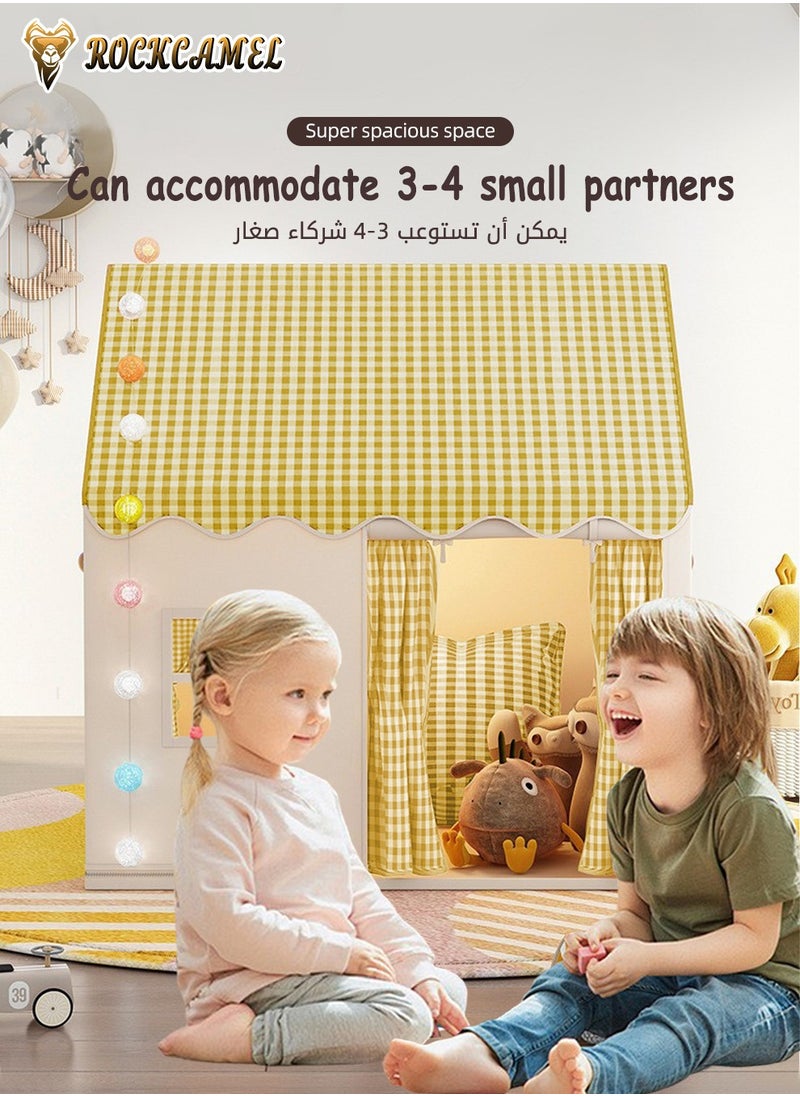 ROCKCAMEL Children's Tent With Metal Frame And Storage Bag, Indoor Boys And Girls Play House, Easy To Set Up And Fold, NO Light,Children's Birthday Holiday Gift, Kids Playhouse 120*100*130cm  - Image 2