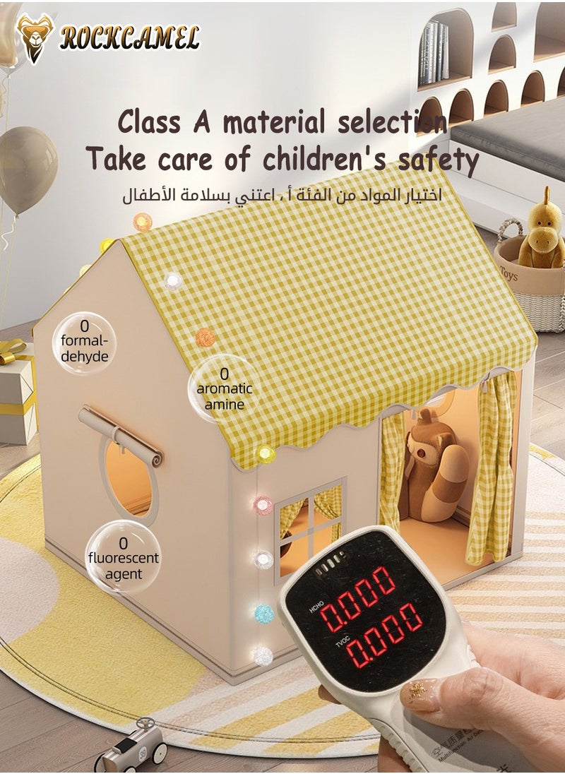 ROCKCAMEL Children's Tent With Metal Frame And Storage Bag, Indoor Boys And Girls Play House, Easy To Set Up And Fold, NO Light,Children's Birthday Holiday Gift, Kids Playhouse 120*100*130cm  - Image 5