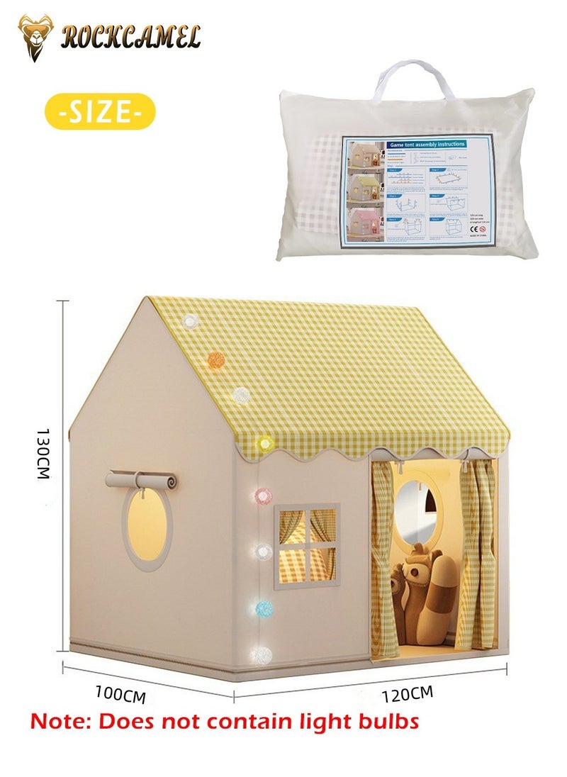 ROCKCAMEL Children's Tent With Metal Frame And Storage Bag, Indoor Boys And Girls Play House, Easy To Set Up And Fold, NO Light,Children's Birthday Holiday Gift, Kids Playhouse 120*100*130cm  - Image 3