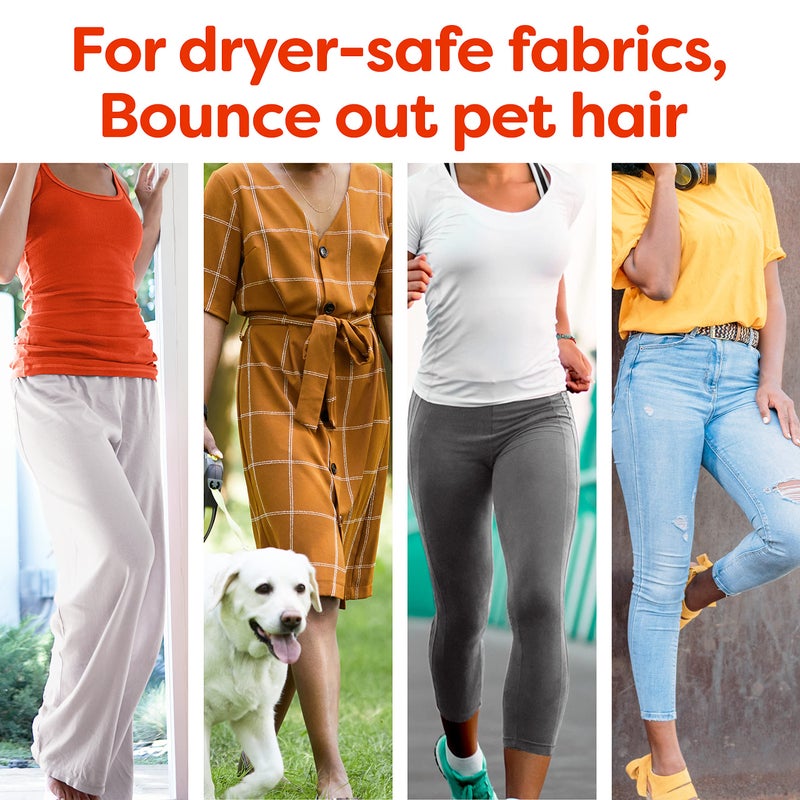 Bounce Pet Hair and Lint Guard Mega Dryer Sheets with 3X Pet Hair Fighters, Unscented, 130 Count - Image 5