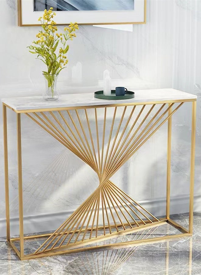 كوتيس طاولة كوتيس العصرية الفاخرة لغرفة المعيشة أو المدخل، طاولة أنيقة وضيقة، طاولة جانبية مناسبة للمدخل، الأريكة، غرفة المعيشة، المطبخ، 120 × 40 × 75 سم - Image 1