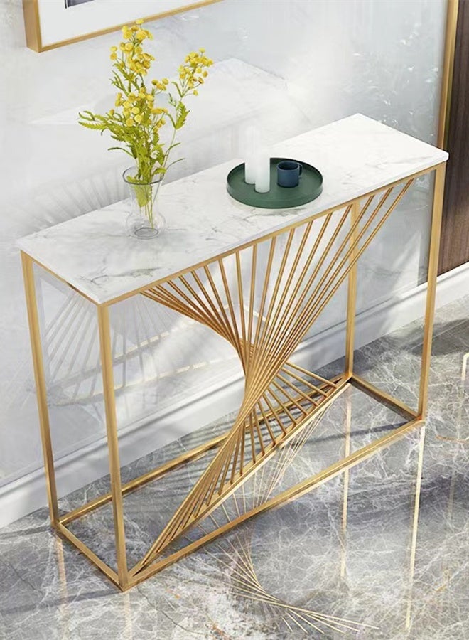 كوتيس طاولة كوتيس العصرية الفاخرة لغرفة المعيشة أو المدخل، طاولة أنيقة وضيقة، طاولة جانبية مناسبة للمدخل، الأريكة، غرفة المعيشة، المطبخ، 120 × 40 × 75 سم - Image 2