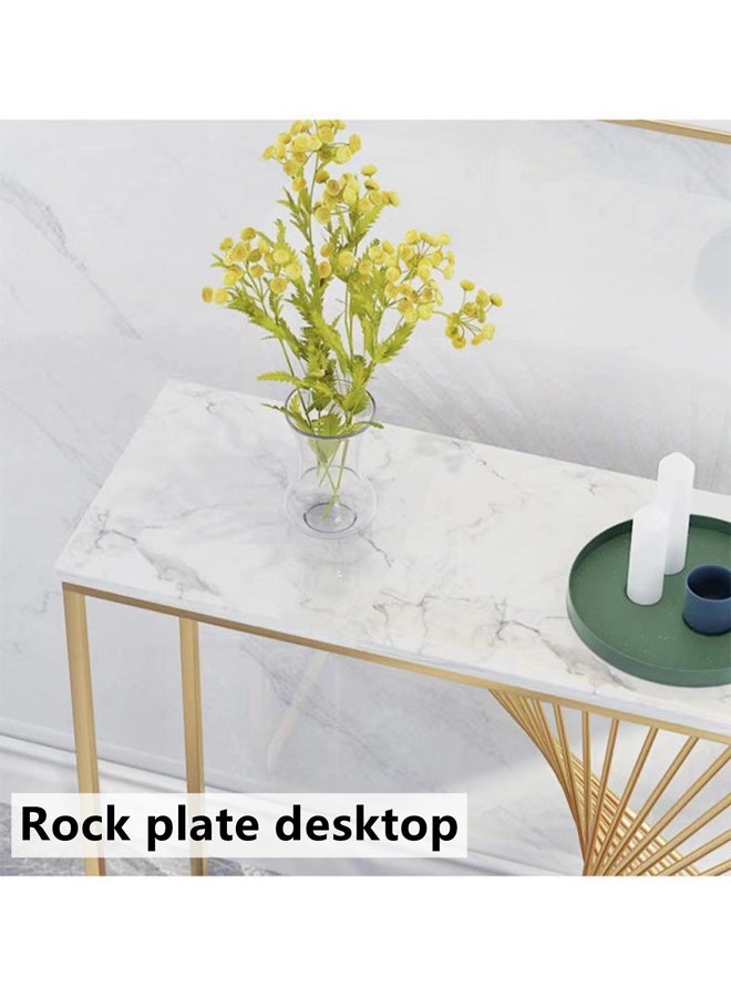 كوتيس طاولة كوتيس العصرية الفاخرة لغرفة المعيشة أو المدخل، طاولة أنيقة وضيقة، طاولة جانبية مناسبة للمدخل، الأريكة، غرفة المعيشة، المطبخ، 120 × 40 × 75 سم - Image 5