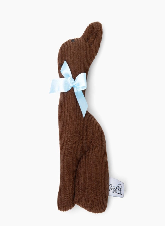 Midlee Plush Chocolate Bunny Easter Dog Toy with Squeaker, Medium to Large, Brown, 9" - Image 3
