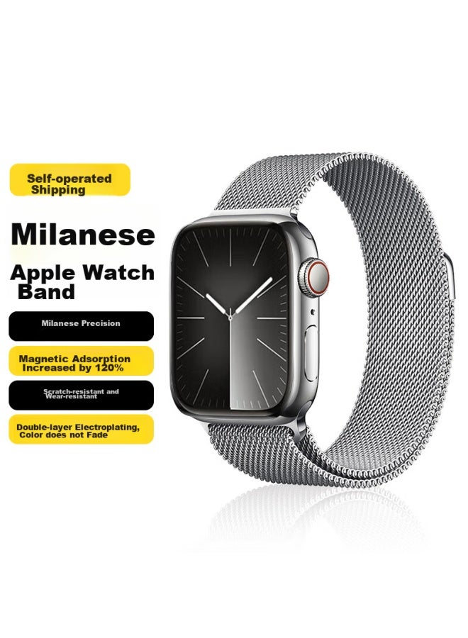WITGOER Witgoer Watch Strap [german Quality], Compatible With Apple Watch, Milanese Loop For Iwatch/s9/8/7ultra2, Steel Band With Magnetic Clasp, Stainless Steel For Men And Women, Se Model - Image 1