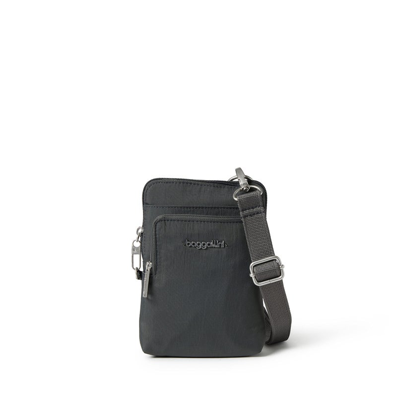 Baggallini womens SecurtexÂ® Anti-theft Activity Crossbody Bag Cross Body, Charcoal, One Size US - Image 1
