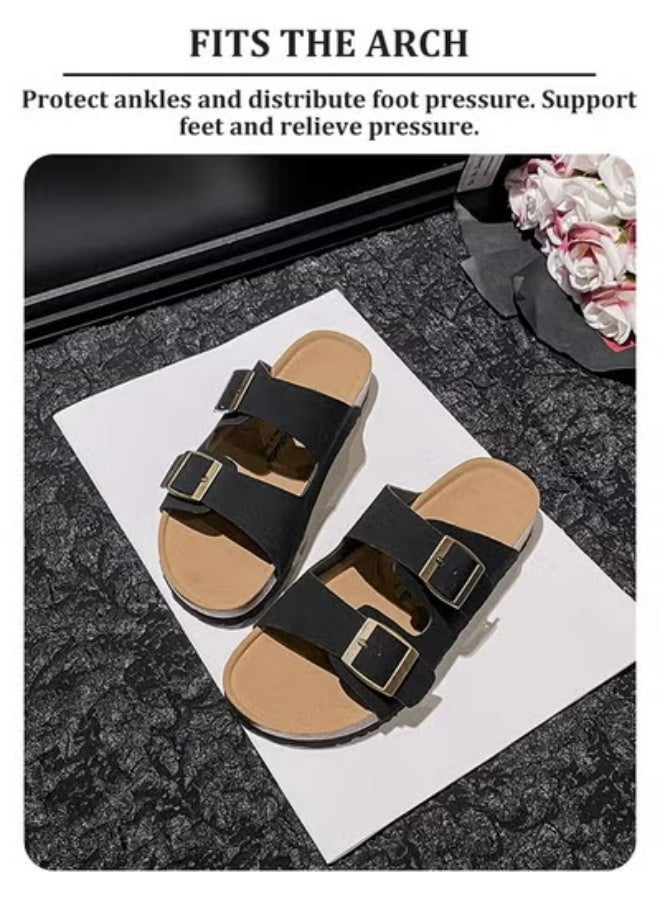 رويزو حذاء صيفي مريح مصنوع من جلد مدبوغ بنعل ناعم - Image 2