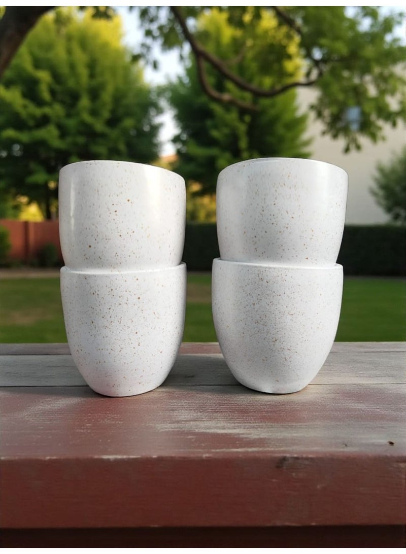 color zone pottery 4 Clay Planting Pots - 10cm Size for Office Decoration, Kitchen Accessories and Home Decor, Fired Clay - Image 2