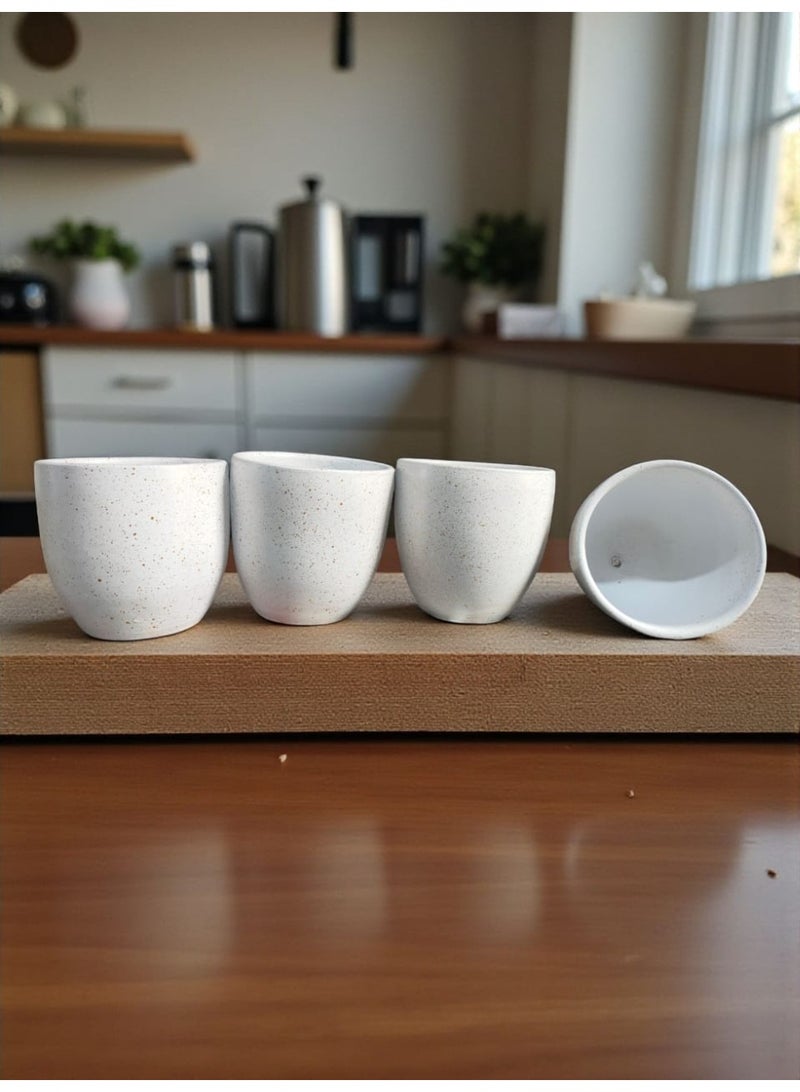 color zone pottery 4 Clay Planting Pots - 10cm Size for Office Decoration, Kitchen Accessories and Home Decor, Fired Clay - Image 3