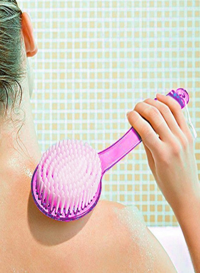 Confidence Bathing Cleaning Body Brush With Long Handle, Body Washing Brush With Soft Nylon Bristles, 50 Gram, Pack Of 1 (Pink) - Image 4