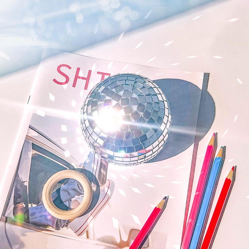FlidRunest Disco Pen Holder, Sequin Pen Holder for Desk, Luxury Pencil Case with Base, Makeup Brush Holder, Desk Accessories Multifunctional Pencil Cup for Home, Office, Classroom, Silver - Image 3