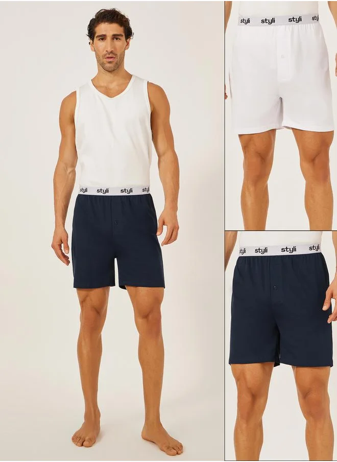 ستايلي Pack of 2 - Knitted Boxer With Elasticated Waistband