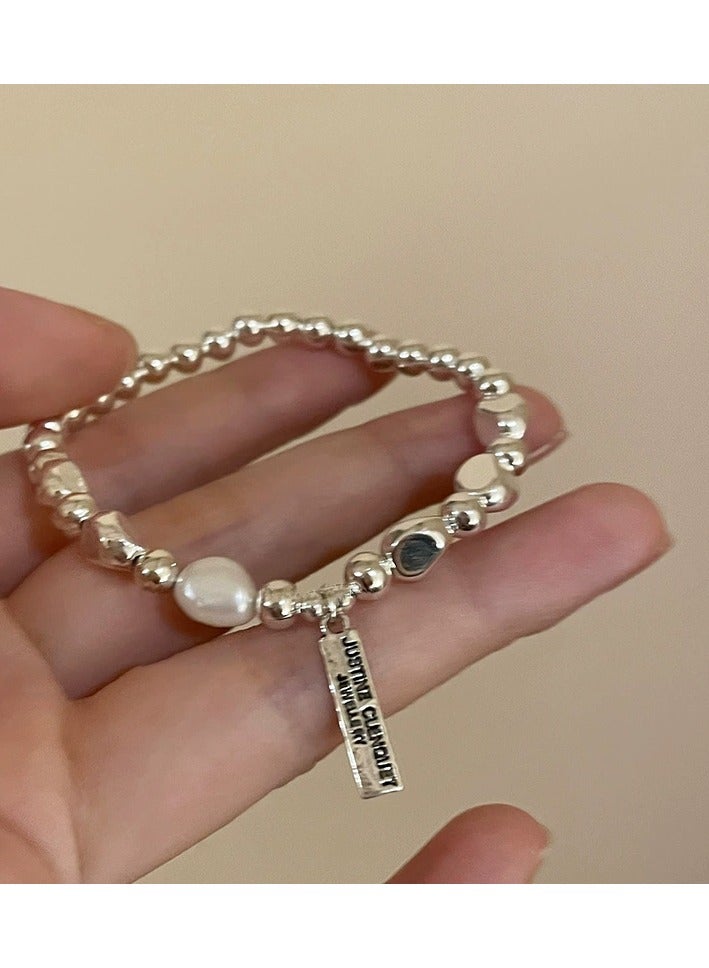 Goolsky Baroque Pearl & Sterling Silver Bead Bracelet for Women – Elegant Handmade Small Luxury Jewelry, Minimalist Aesthetic Wristwear - Image 2