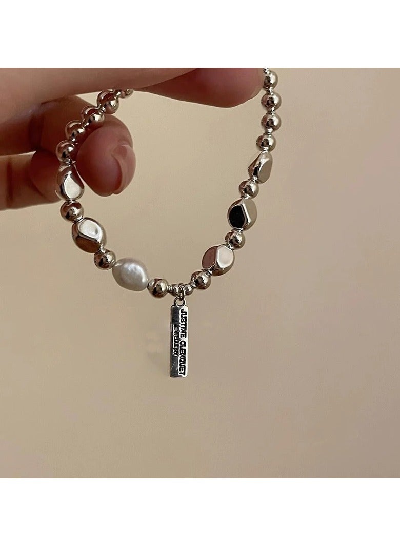 Goolsky Baroque Pearl & Sterling Silver Bead Bracelet for Women – Elegant Handmade Small Luxury Jewelry, Minimalist Aesthetic Wristwear - Image 4