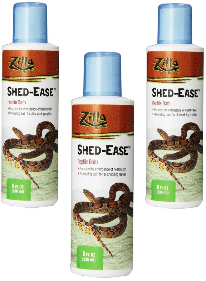 Zilla Reptile Health Supplies Shed-Ease Bath, 8-Ounce Bottles (3 Pack) - Image 1