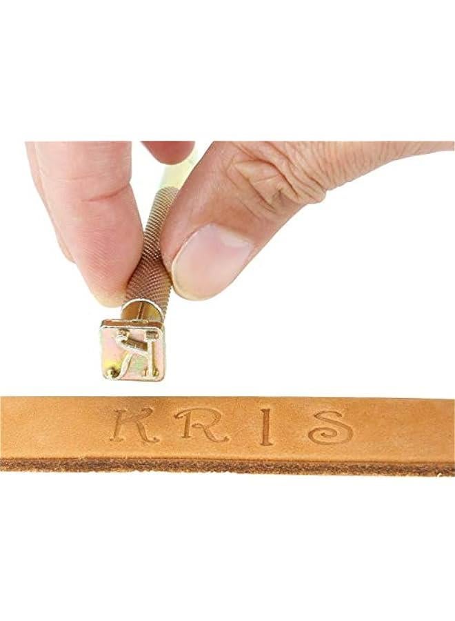 37-Piece Leather Stamping Tool Set with 26 Alphabet & 10 Numbers Steel Punch Stamps 9mm + 1 Stamping Handle for Leather Craft  - Image 5