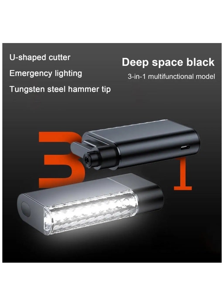 3 In 1 Car Safety Hammer Flashlight Emergency Light With Alarm - Image 2
