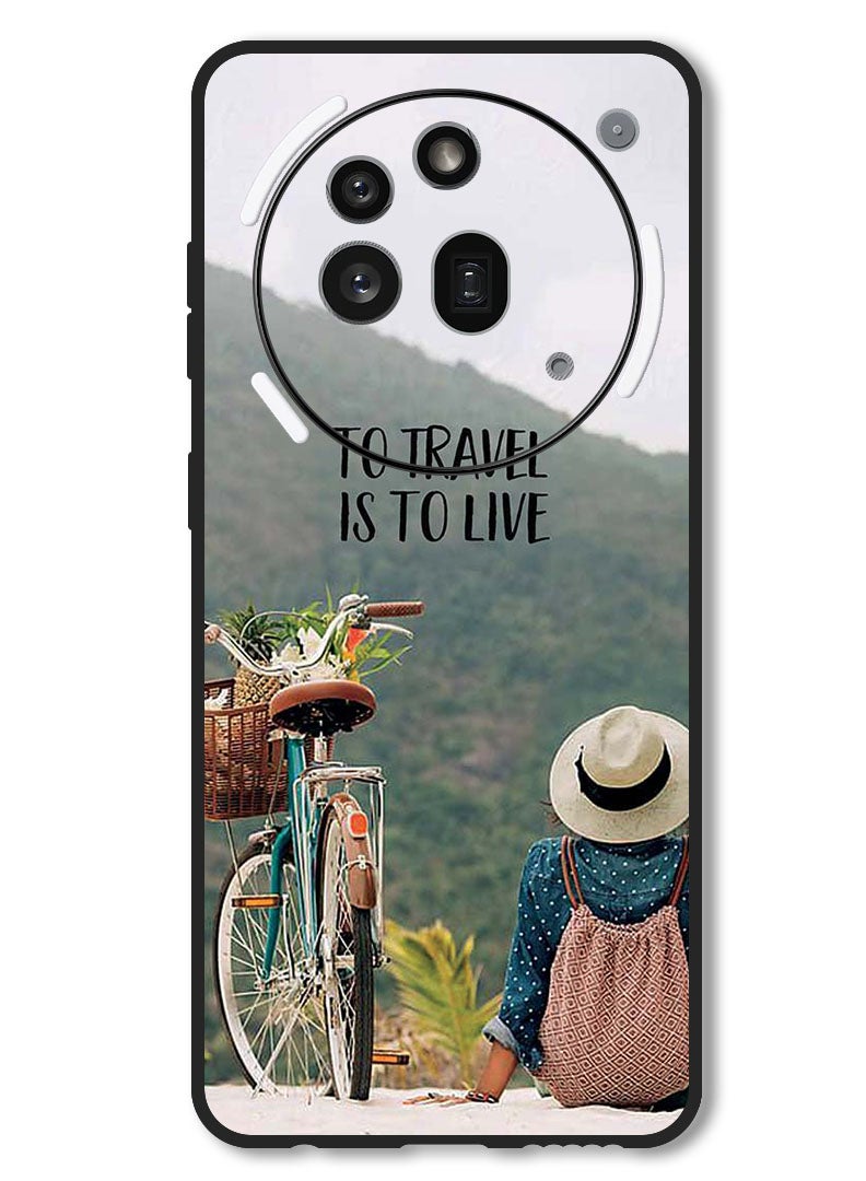 Theodor Case Compatible with Nothing Phone 3a Pro Protection Shockproof Bumper Cover To Travel Is To Live - Image 1