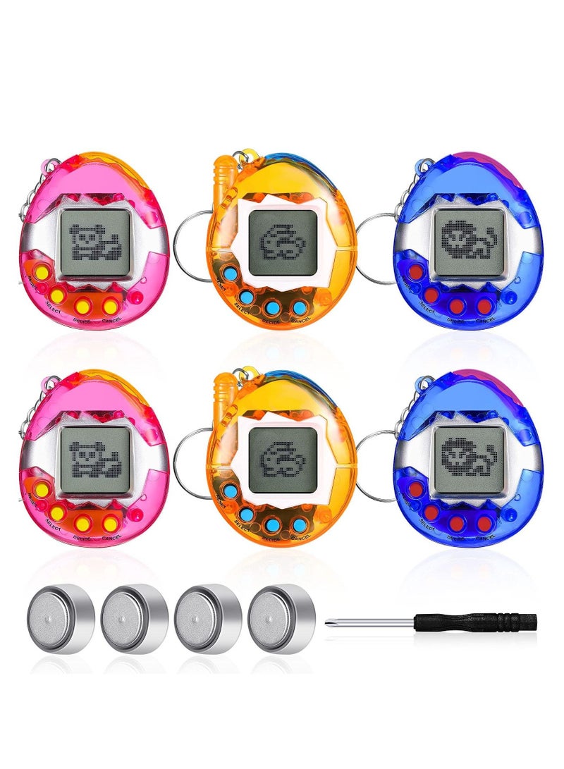 Excefore Virtual Pets Keychain Nostalgic Virtual Electronic Digital Pets Keychain Game Keyring Retro Handheld Game Machine Electronic Toys with 1 Piece Screwdriver - Image 1