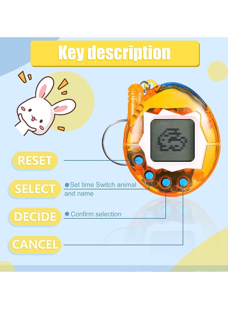 Excefore Virtual Pets Keychain Nostalgic Virtual Electronic Digital Pets Keychain Game Keyring Retro Handheld Game Machine Electronic Toys with 1 Piece Screwdriver - Image 3