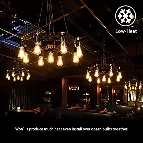 Gesto 4W E27 E26 Base Edison Bulb | 15000 Light Hours | Hanging LED Warm White 2700K Antique Vintage Filament Bulbs (Pack of 8) - Image 4