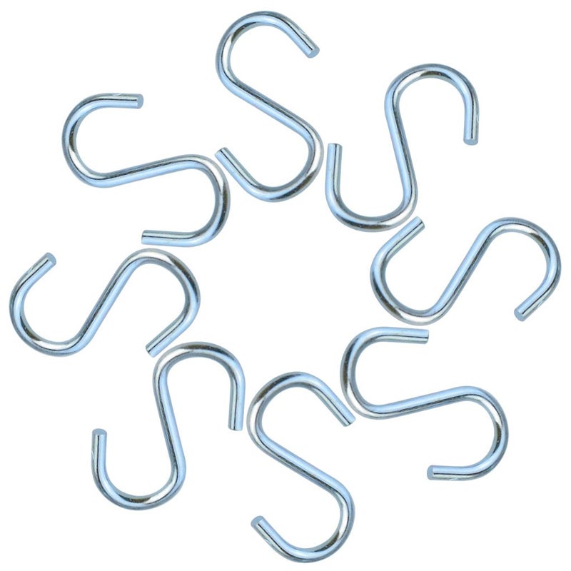 Nydotd 180 Pcs 1 Inch S Hook Connectors, Mini Metal S-Shaped Wire Hook Hangers Christmas Ornament Hooks for DIY Crafts, Hanging Jewelry, Key Chain Ring and Tags, Pet Name Tag, Wood Circles - Image 3