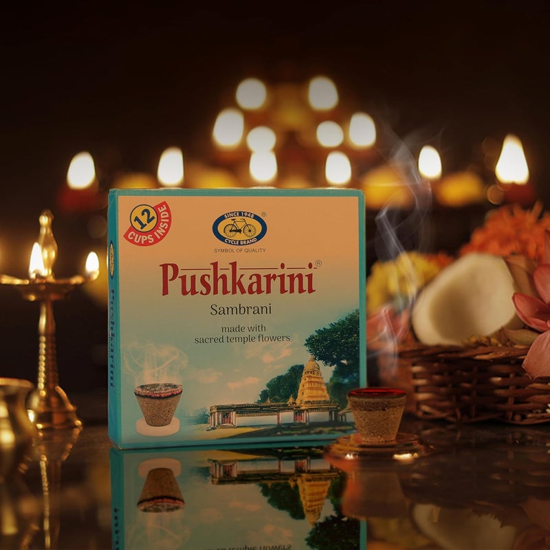Cycle Pure Pushkarini Sambrani Dhoop Cups for Pooja 48 pcs Havan Cups for Pooja Home Festivals GuggalLoban Dhoop Original Flowers Fragrance Pack of 4 12 Cupspack 1 burner platepack - Image 5