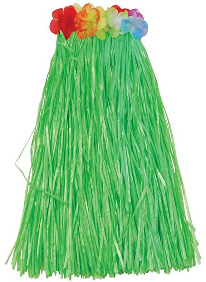 NEWCREATIVETOP Flowered Luau Hula Skirts for Luau Party Hawaiian theme Halloween costume Pack of 2 (16 Inch, Green) - Image 4