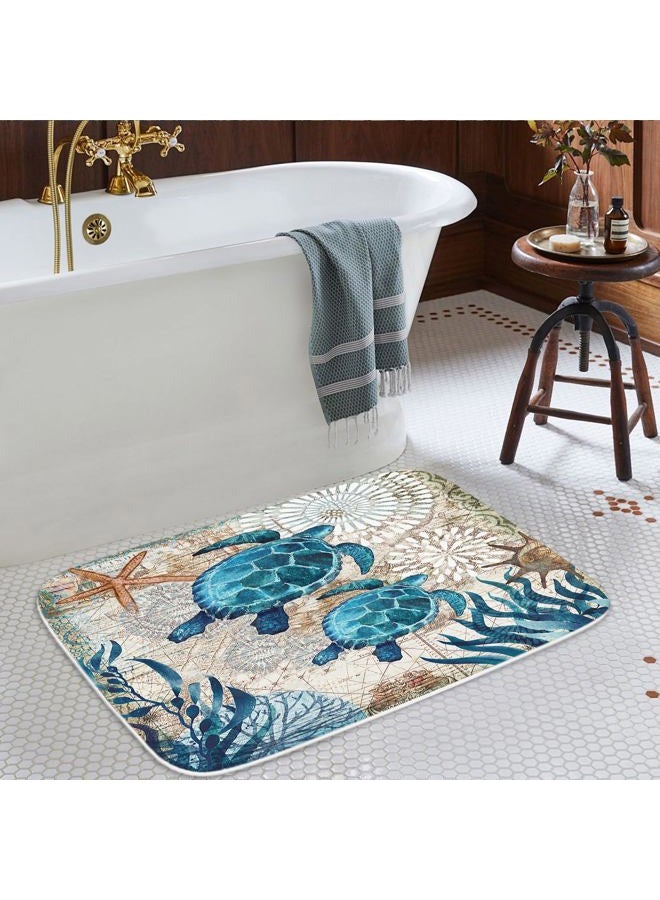 Final Friday Coral Velvet Bath Rugs Non Slip Shower Mat for Bathroom Decor Sets Door Rug with Rubber Backing Absorbent Kitchen Floor Carpet 17" x 24" - Image 1