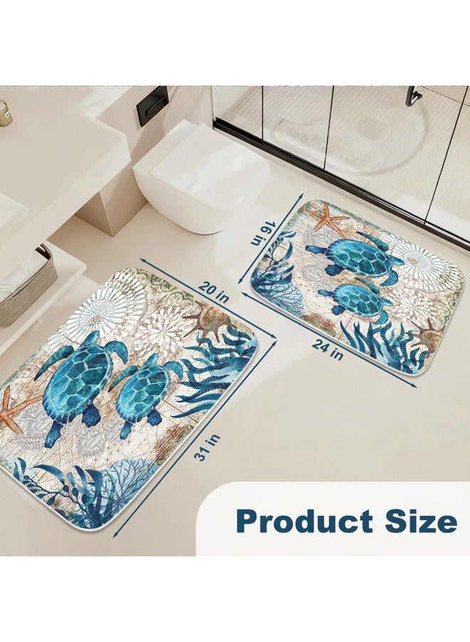Final Friday Coral Velvet Bath Rugs Non Slip Shower Mat for Bathroom Decor Sets Door Rug with Rubber Backing Absorbent Kitchen Floor Carpet 17" x 24" - Image 2