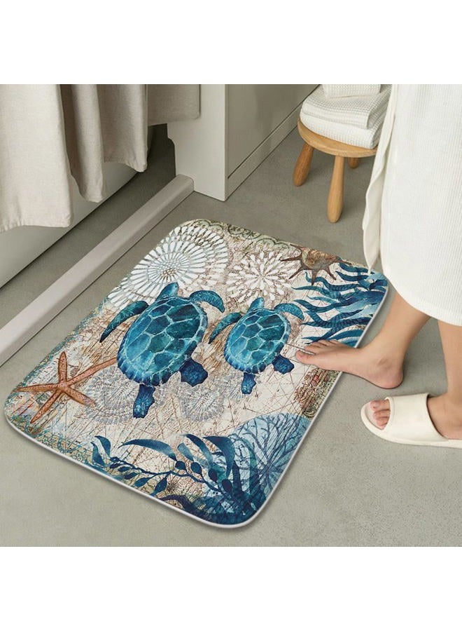 Final Friday Coral Velvet Bath Rugs Non Slip Shower Mat for Bathroom Decor Sets Door Rug with Rubber Backing Absorbent Kitchen Floor Carpet 17" x 24" - Image 4