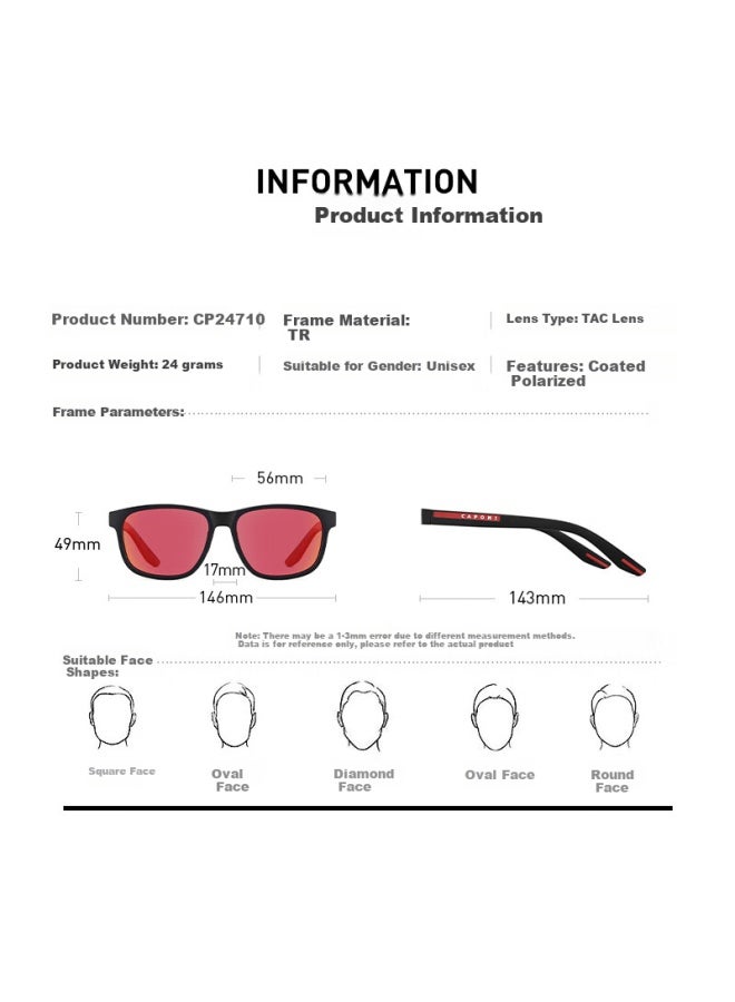 Caponi Polarized Sungl For Men And Women, Driving Sungl, Hiking Running Sports Gl, Protective Goggles, Uv Protection, Sun Protectio - Image 4