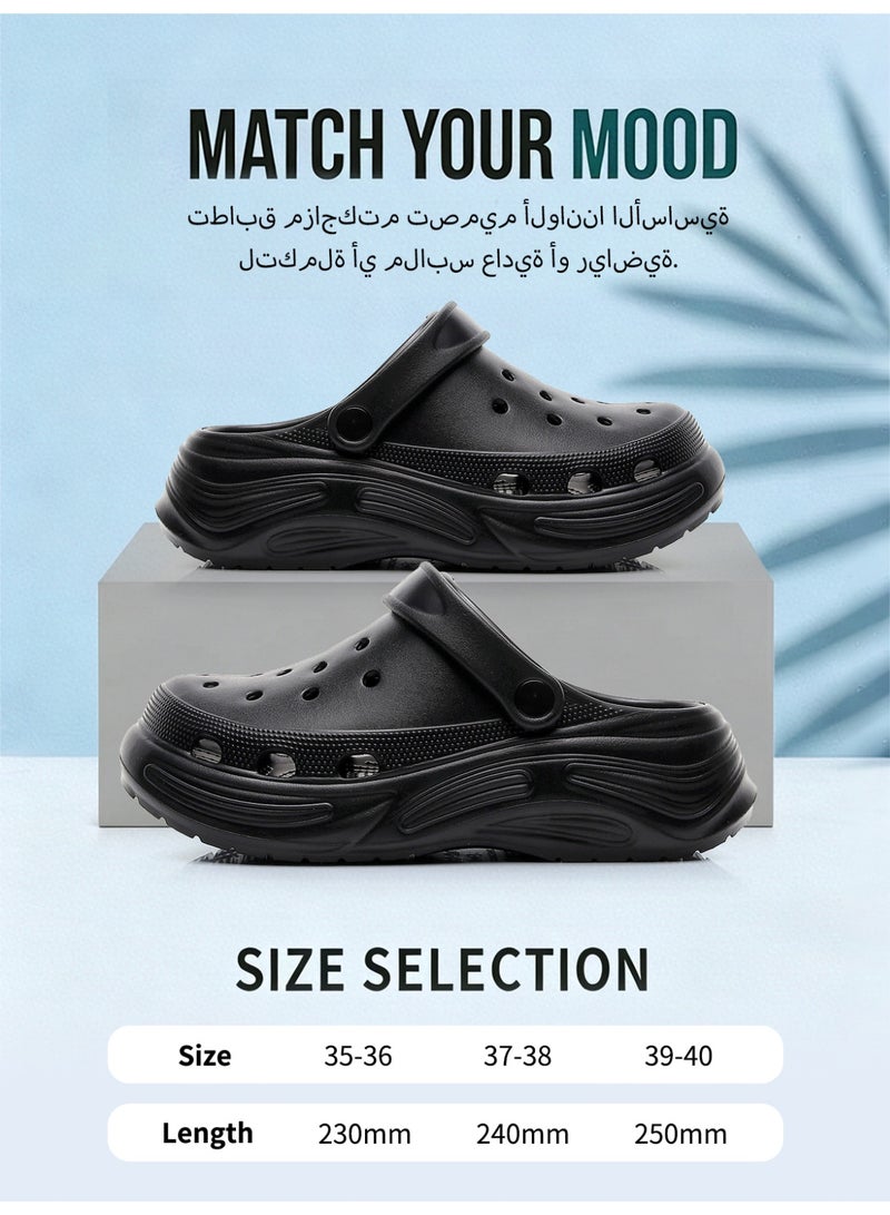 GUOLUOFEI Clogs for Women Adult Thick Sole Cushioned Garden Shoes Slippers - Image 4