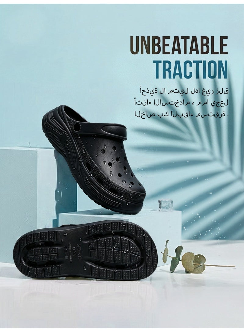 GUOLUOFEI Clogs for Women Adult Thick Sole Cushioned Garden Shoes Slippers - Image 1