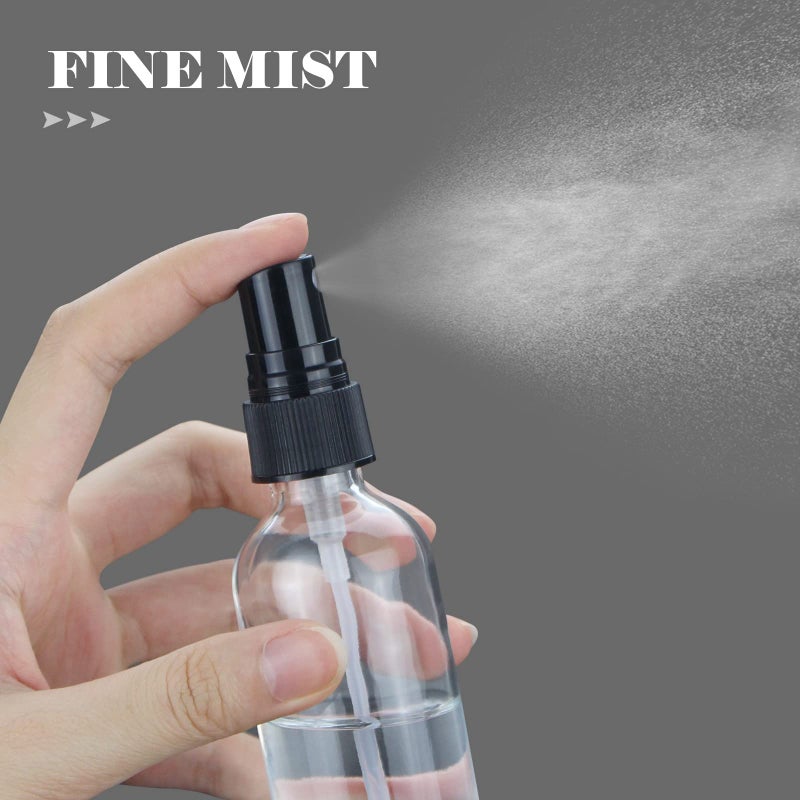 Wedama Mini Spray Bottles 4 Oz  Amber Glass Spray Bottles  Empty Small Spray Bottles With Funnel Dropper  Fine Mist For Hair  Travel  Plants  Cleaning Solutions And Skin Care (4 Pack) - Image 2