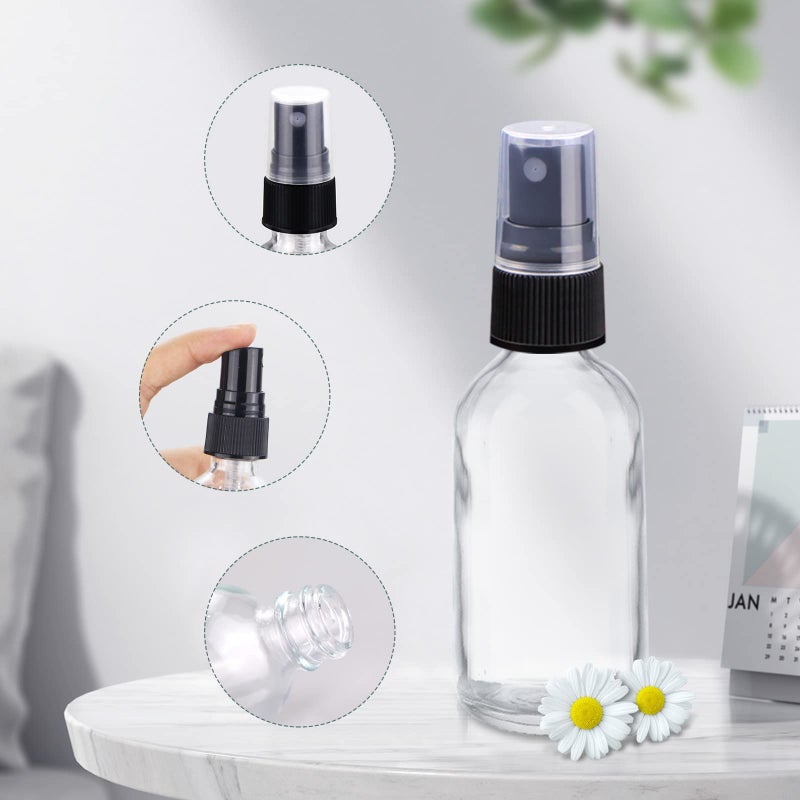 Wedama Mini Spray Bottles 4 Oz  Amber Glass Spray Bottles  Empty Small Spray Bottles With Funnel Dropper  Fine Mist For Hair  Travel  Plants  Cleaning Solutions And Skin Care (4 Pack) - Image 3