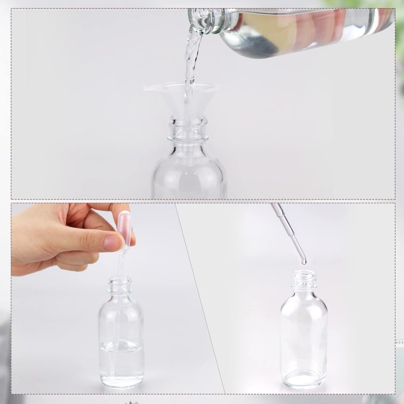 Wedama Mini Spray Bottles 4 Oz  Amber Glass Spray Bottles  Empty Small Spray Bottles With Funnel Dropper  Fine Mist For Hair  Travel  Plants  Cleaning Solutions And Skin Care (4 Pack) - Image 4