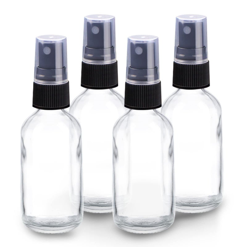 Wedama Mini Spray Bottles 4 Oz  Amber Glass Spray Bottles  Empty Small Spray Bottles With Funnel Dropper  Fine Mist For Hair  Travel  Plants  Cleaning Solutions And Skin Care (4 Pack) - Image 1
