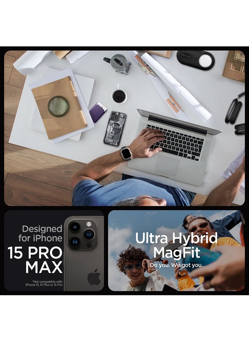 Spigen - Ultra Hybrid MagFit for iPhone 15 Pro Max Case Cover with MagSafe - Zero One - Image 1