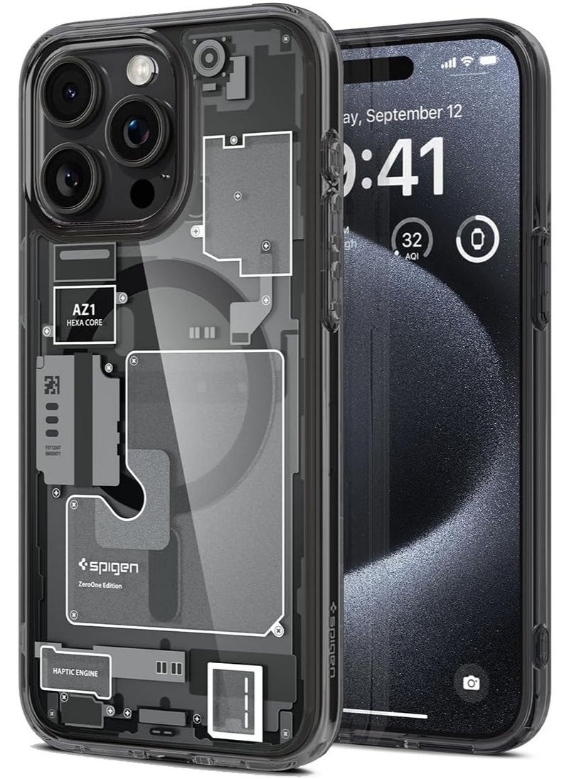 Spigen - Ultra Hybrid MagFit for iPhone 15 Pro Max Case Cover with MagSafe - Zero One - Image 1