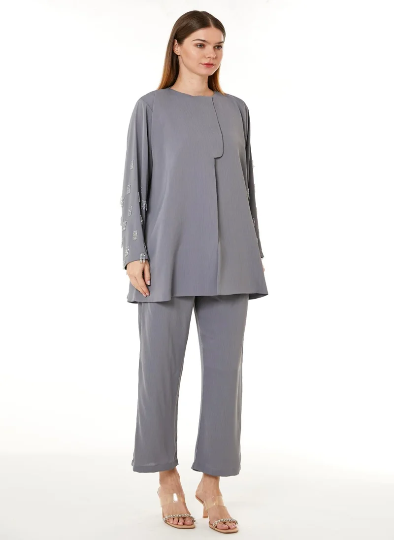 Moistreet Grey Zoom Top and Pants Set