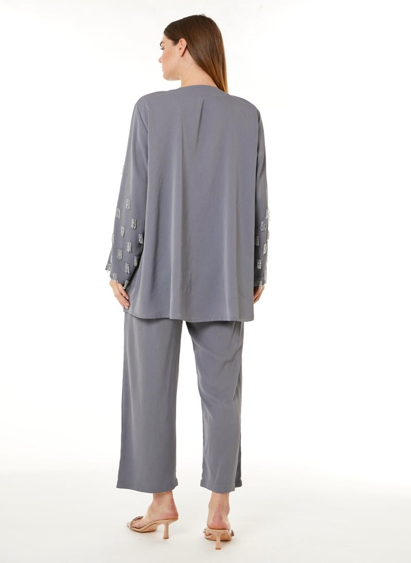 Moistreet Grey Zoom Top and Pants Set - Image 4
