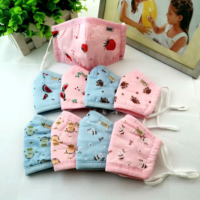 Children'S Warm Masks For Infants And Toddlers Cute Cartoon Male And Female Babies Children'S Cotton Gauze Breathable Masks - Image 4
