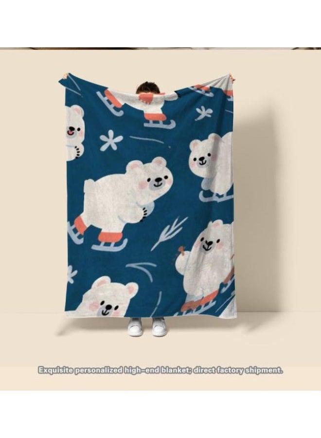 عام بطانية رقيقة من الفانيلا (حرارة ومريحة، ومناسبة للنوم واستخدام اللعبة والغبار والرمل) 150 سم * 200 سم - 1170 - Image 1